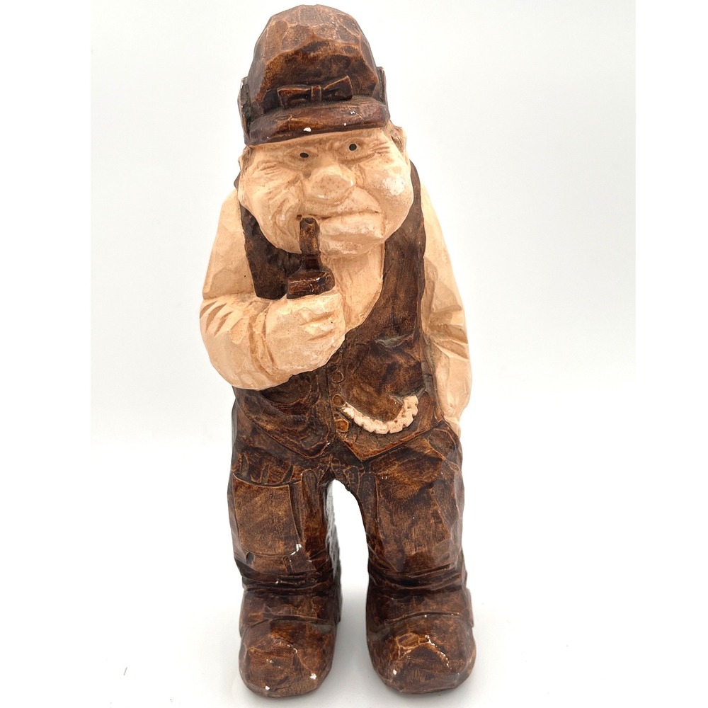 Vintage Chalkware Old Man figurine Olaf Overgaard‎ Ovesen Made in Denmark signed